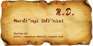 Merényi Dániel névjegykártya
